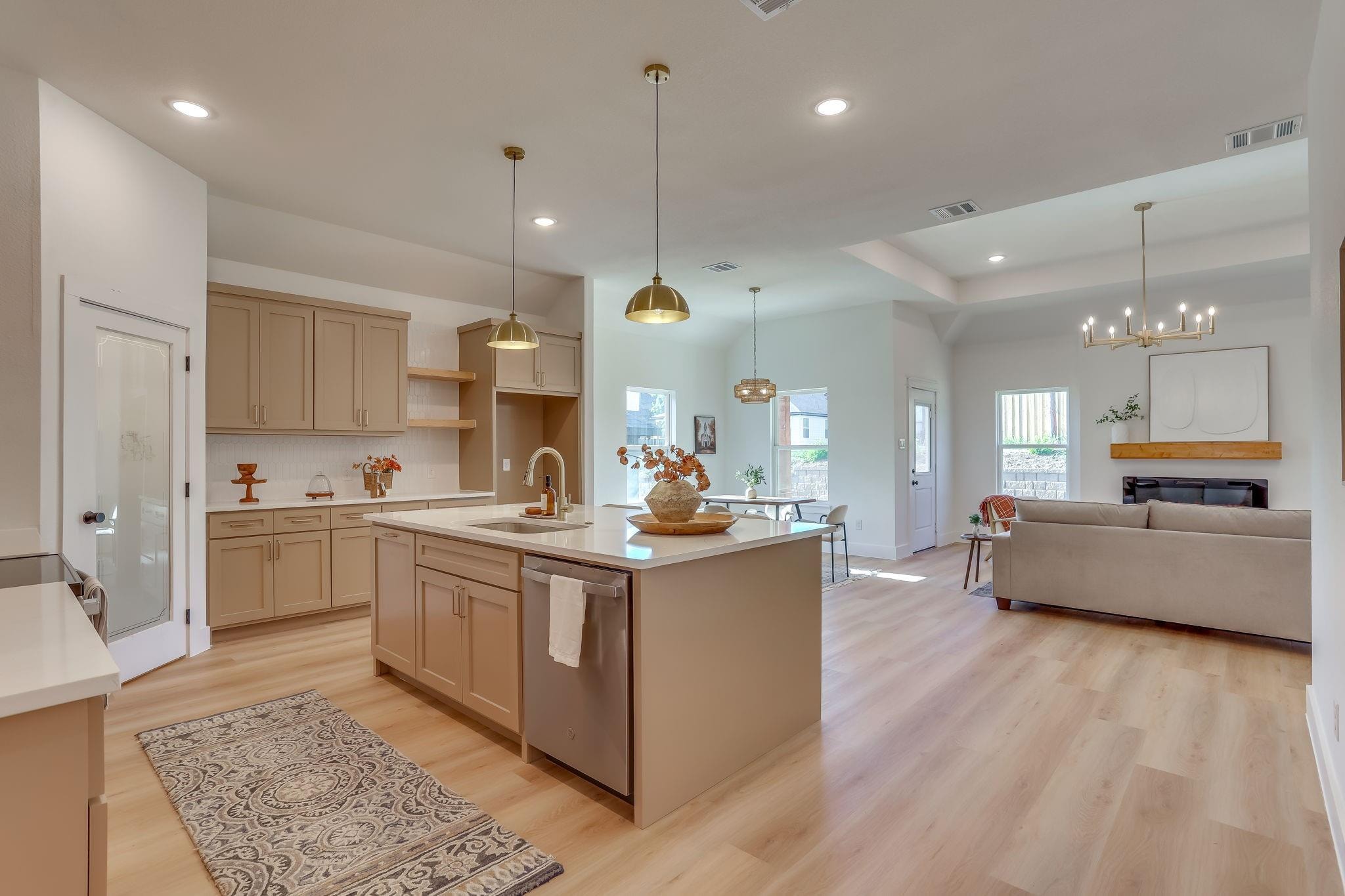 Humbert Residence — open-concept kitchen and living area