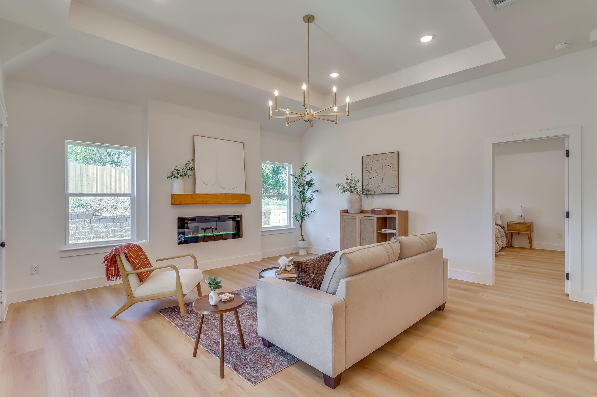 Humbert Residence — living room with fireplace